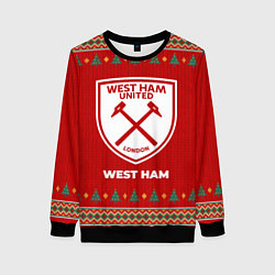 Свитшот женский West Ham new year, цвет: 3D-черный