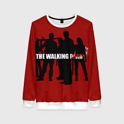 Свитшот женский Ходячие, цвет: 3D-белый