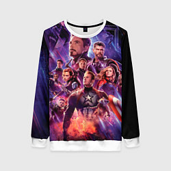 Свитшот женский Герои из Мстители финал, цвет: 3D-белый