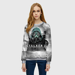 Свитшот женский Stalker 2 heart of Chornobyl radiation, цвет: 3D-меланж — фото 2