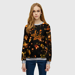 Свитшот женский Новогоднее украшение, цвет: 3D-меланж — фото 2