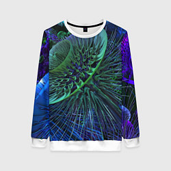 Женский свитшот Фрактальный узор шипы