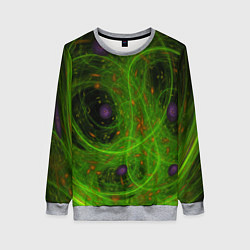 Женский свитшот Зелёный дым абстракция