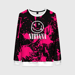 Свитшот женский Nirvana pink color, цвет: 3D-белый