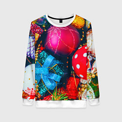 Женский свитшот Новогодние ёлочные игрушки