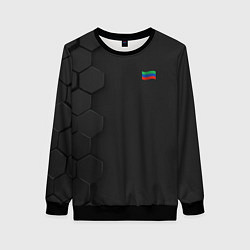 Свитшот женский Дагестан Флаг и Герб, цвет: 3D-черный