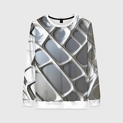 Женский свитшот Полированный металл серебряный