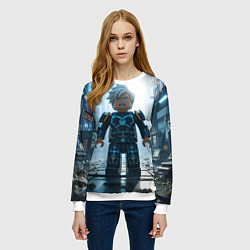 Свитшот женский Роблокс электрический, цвет: 3D-белый — фото 2