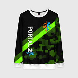 Женский свитшот Portal camo steel geometry