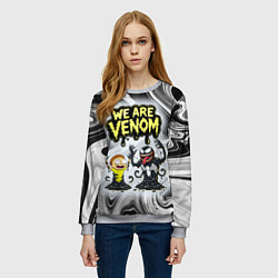 Свитшот женский We are Venom - Morty, цвет: 3D-меланж — фото 2