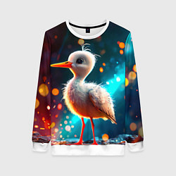 Свитшот женский Аистенок, цвет: 3D-белый