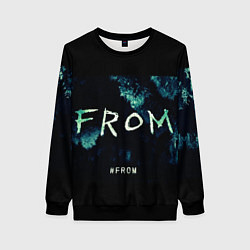 Свитшот женский Извне на фоне леса, цвет: 3D-черный