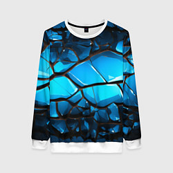 Женский свитшот Синяя текстура объемных плит