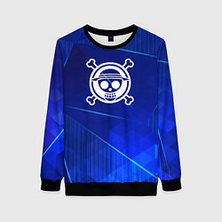 Свитшот женский One Piece blue poly, цвет: 3D-черный