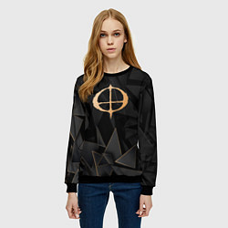 Свитшот женский Ozzy Osbourne golden poly, цвет: 3D-черный — фото 2