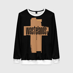 Свитшот женский Гранжевый крест, цвет: 3D-белый