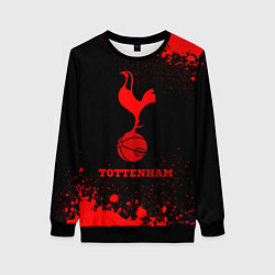 Свитшот женский Tottenham - red gradient, цвет: 3D-черный