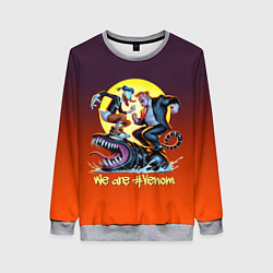 Свитшот женский Two Donalds and Venom - meme, цвет: 3D-меланж