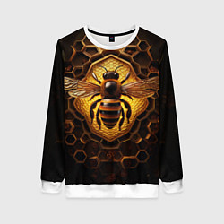 Свитшот женский Золотая пчела, цвет: 3D-белый