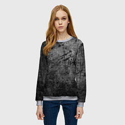 Свитшот женский Абстракция - grunge break, цвет: 3D-меланж — фото 2