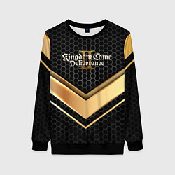 Свитшот женский Kingdom Come Deliverance 2 золотая полоса, цвет: 3D-черный