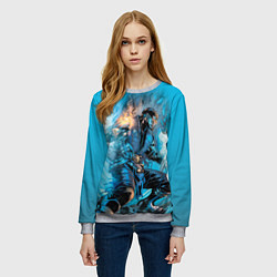 Свитшот женский Mortal Kombat - Sub-Zero, цвет: 3D-меланж — фото 2
