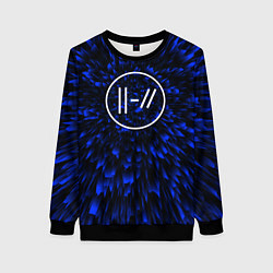 Свитшот женский Twenty One Pilots blue energy, цвет: 3D-черный