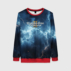 Свитшот женский Kingdom Come Deliverance 2 синее небо, цвет: 3D-красный