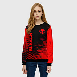 Свитшот женский Bleach - red gradient вертикально, цвет: 3D-черный — фото 2