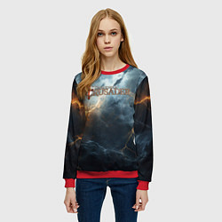 Свитшот женский Stronghold сrusader крестовый гром, цвет: 3D-красный — фото 2