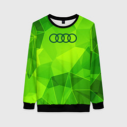 Свитшот женский Audi green poly, цвет: 3D-черный
