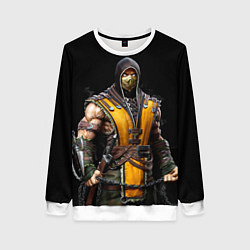 Свитшот женский Mortal kombat - Scorpion, цвет: 3D-белый