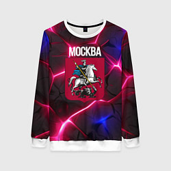 Свитшот женский Москва герб, цвет: 3D-белый