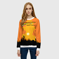 Свитшот женский Indiana Jones and the Great Circle, цвет: 3D-белый — фото 2