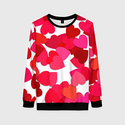 Женский свитшот Сердца россыпь