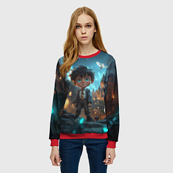 Свитшот женский Гарри Поттер арт, цвет: 3D-красный — фото 2