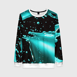 Женский свитшот Разрыв голубой краски