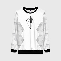 Свитшот женский No Mans Sky white poly, цвет: 3D-черный