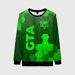 Женский свитшот GTA - green gradient вертикально