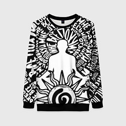 Свитшот женский Медитация без цензуры, цвет: 3D-черный