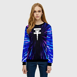 Свитшот женский Tokio Hotel neon energy, цвет: 3D-черный — фото 2