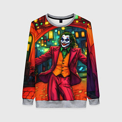 Свитшот женский Праздничный Джокер, цвет: 3D-меланж