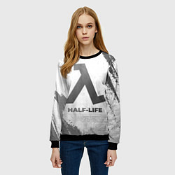 Свитшот женский Half-Life - white gradient, цвет: 3D-черный — фото 2