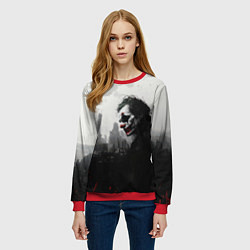 Свитшот женский Джокер черно-белый стиль, цвет: 3D-красный — фото 2