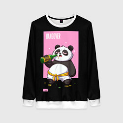 Свитшот женский Rum and Panda, цвет: 3D-белый