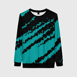 Свитшот женский The color is black and light blue, цвет: 3D-черный