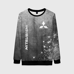 Женский свитшот Mitsubishi - grey gradient вертикально