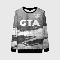 Свитшот женский GTA - grey gradient посередине, цвет: 3D-черный