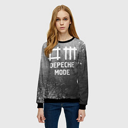 Свитшот женский Depeche Mode - grey gradient, цвет: 3D-черный — фото 2