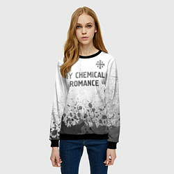 Свитшот женский My Chemical Romance - white gradient посередине, цвет: 3D-черный — фото 2
